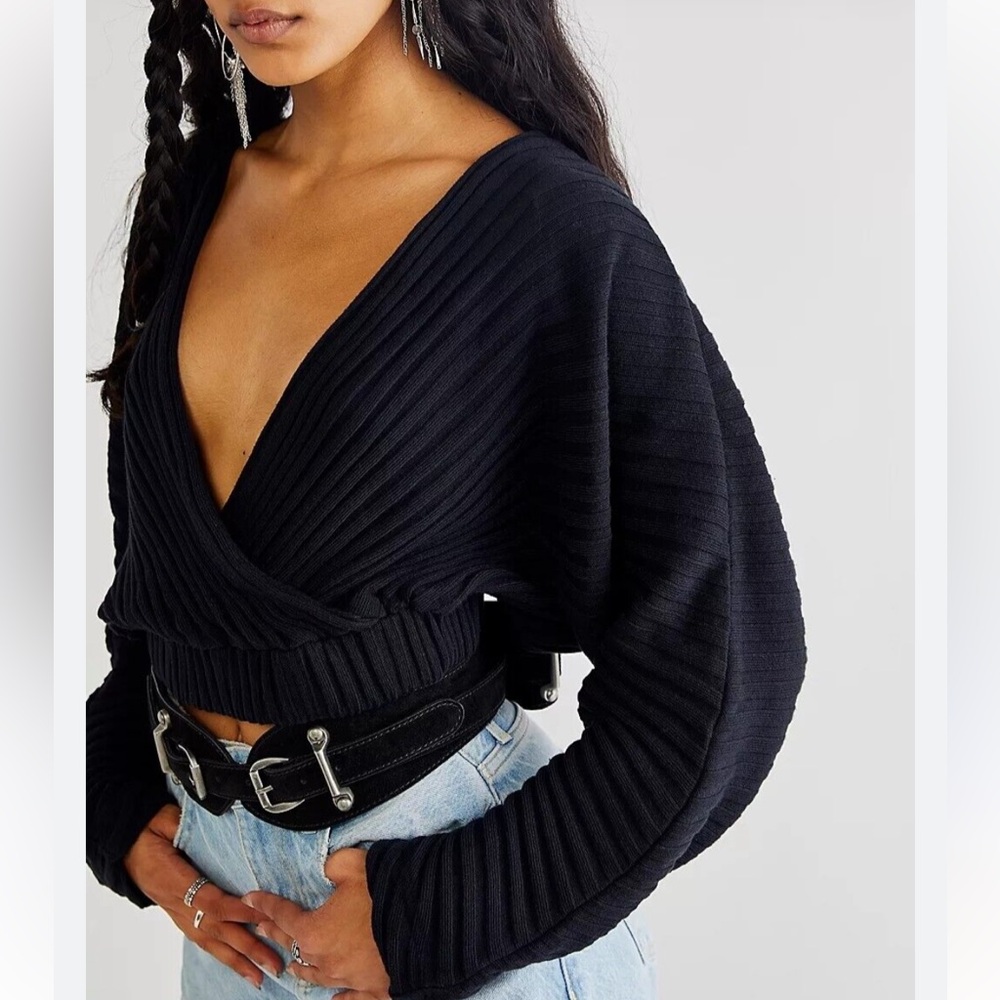NWT Small Free People Beach Delray Pullover Sweater in Cream - Picture 2 of 9